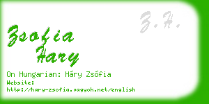 zsofia hary business card